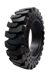 Set of 4, 14.00-24 Telehandler Solid Tires with 12 Bolt Hole Rims